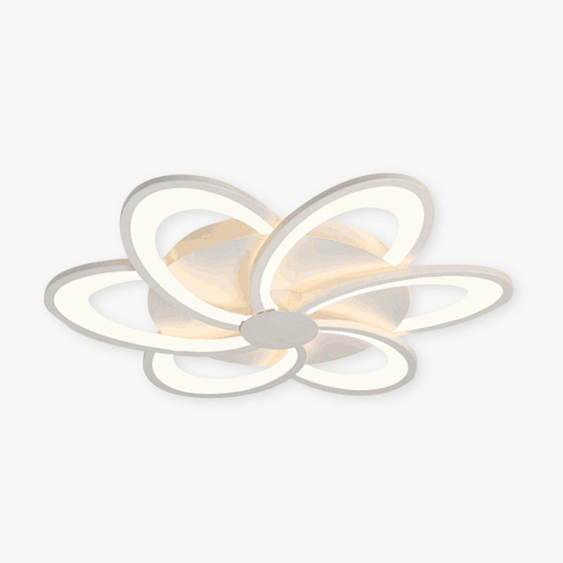 Arisha Decorativa Flor Metal Lámpara de Techo Blanca