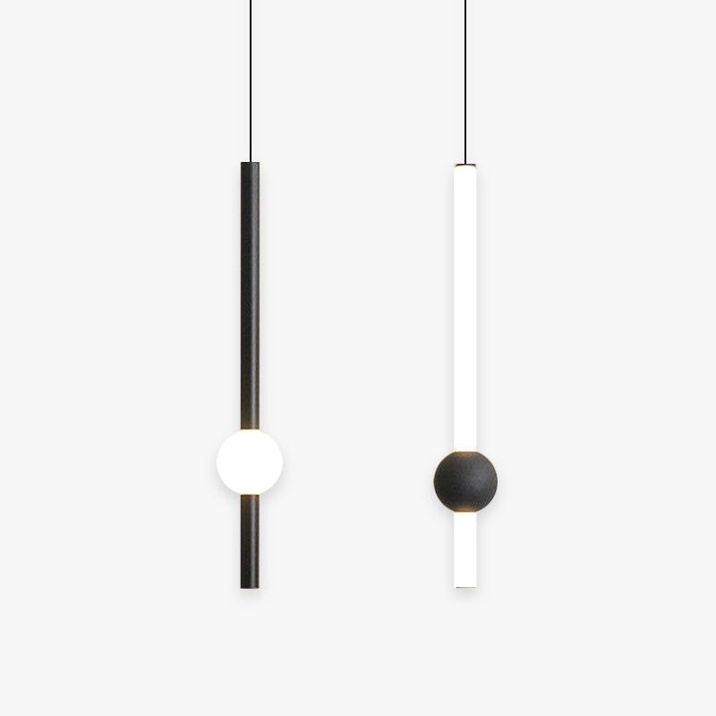 Arisha Minimalista Lineal Lámpara Colgante Negra/Blanca