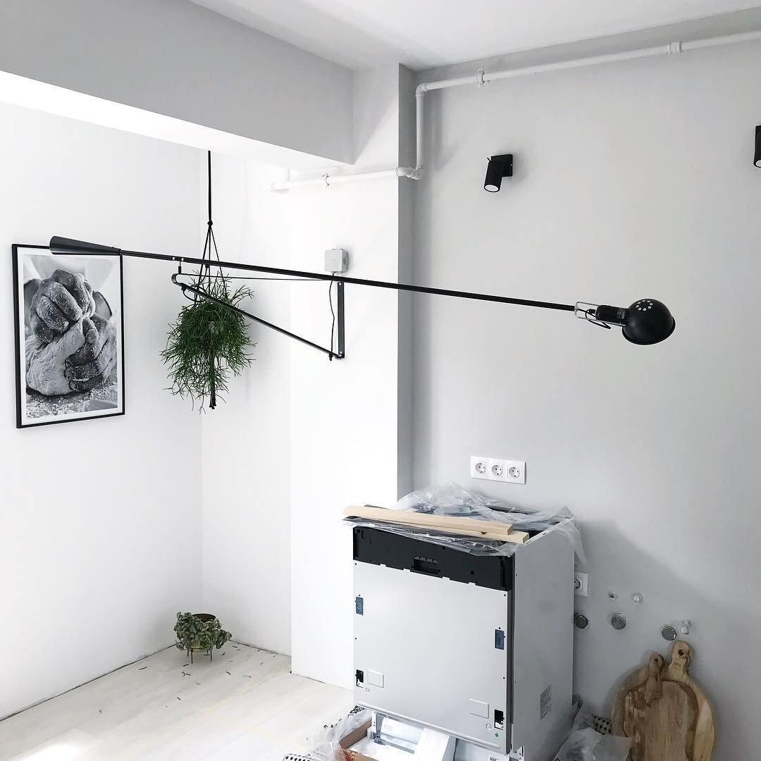Cid aplique de pared moderno minimalista de brazo largo