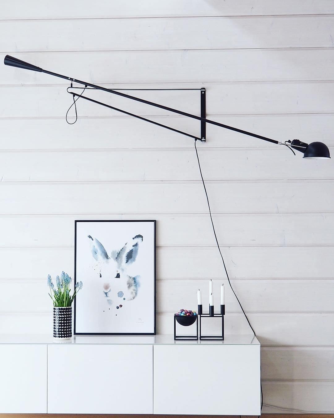 Cid aplique de pared moderno minimalista de brazo largo