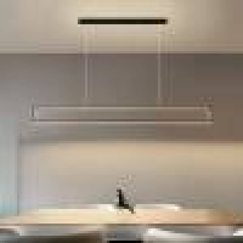 Arisha Moderna Rectángulo Metal Lámpara Colgante Negra