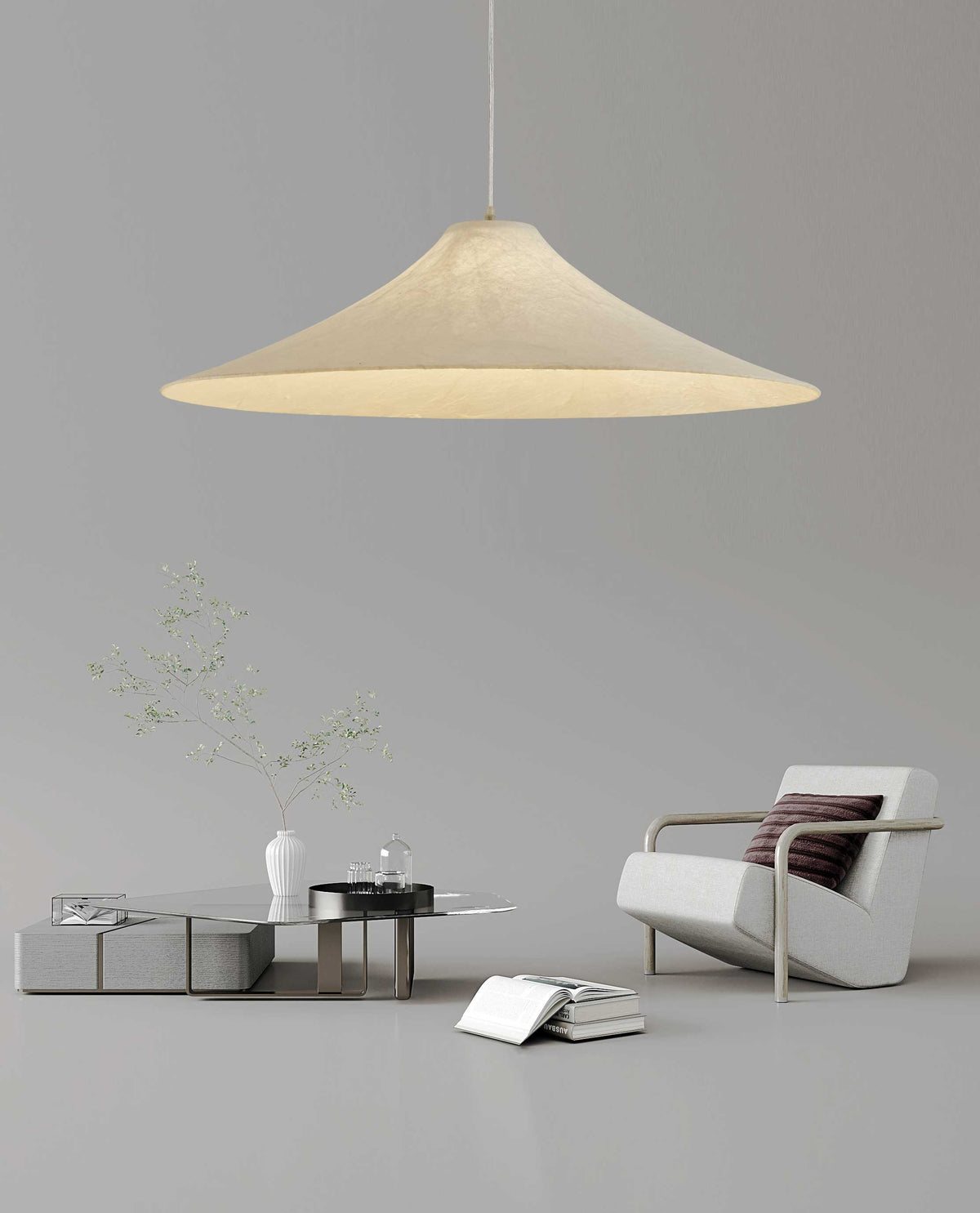Abbotswell lámpara colgante moderna minimalista natural plana