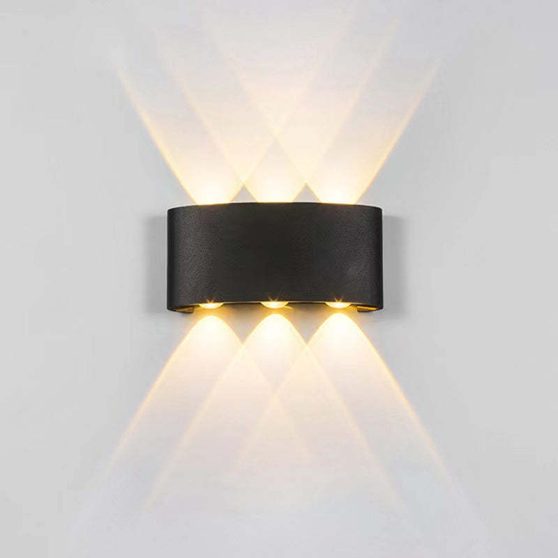 Ray Moderno Rectangular Metal/Acrílico Aplique de Pared Exterior