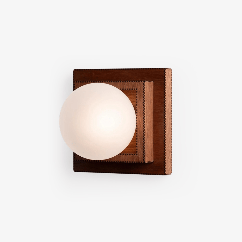 Luna aplique de pared con globos de madera esfera