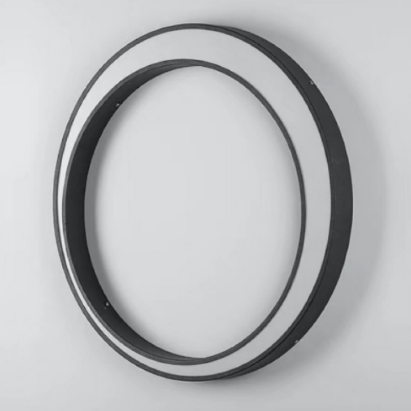 Ray Moderno Redondo Metal LED Aplique de Pared Exterior Negro