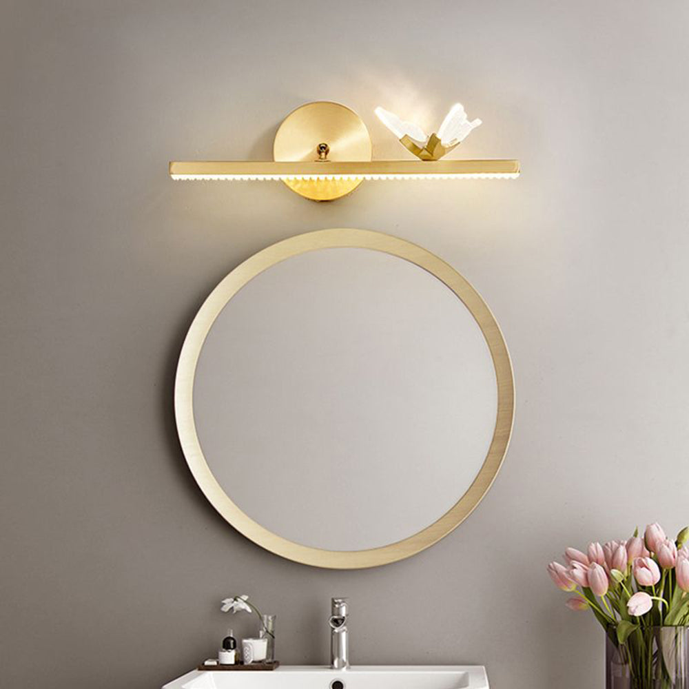Arisha Moderno Metal Mariposa LED Aplique de Pared Dorado