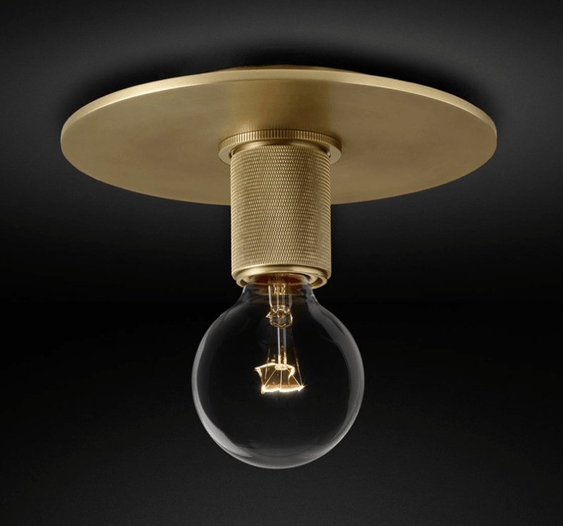 Elthyn lámpara de techo cono de vidrio latón minimalista industrial