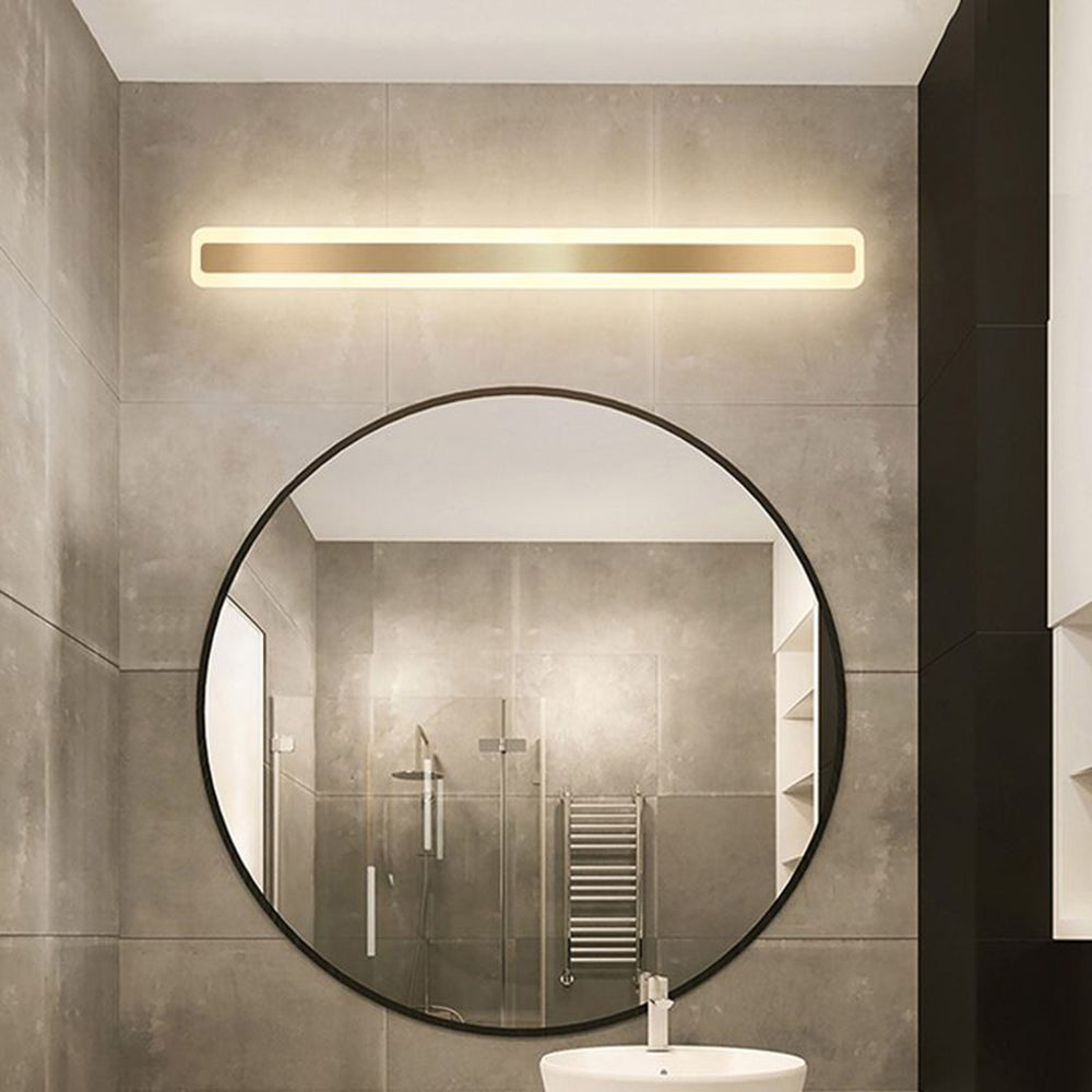 Arisha Moderno Rectangular Metal/Acrílico Aplique de Pared Dorado