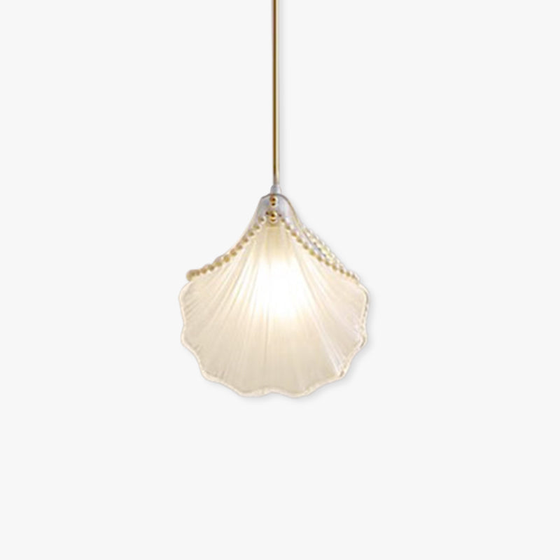 Kristy Lámpara Modernas Simple Colgante Ctistal Concha Comedor Metal