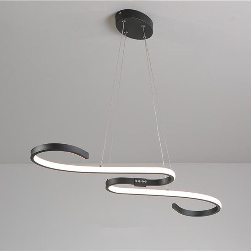 Arisha Moderna Lineal Metal Lámpara Colgant Negra/Blanca