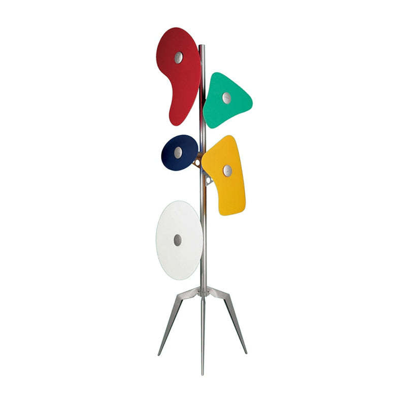 Mira Modern Geométrico Metal LED Lámpara de Pie Blanca