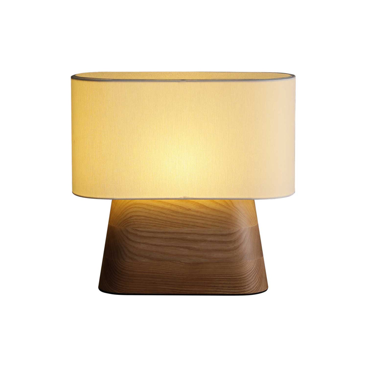 Grashen lámpara de mesa de madera y tejido