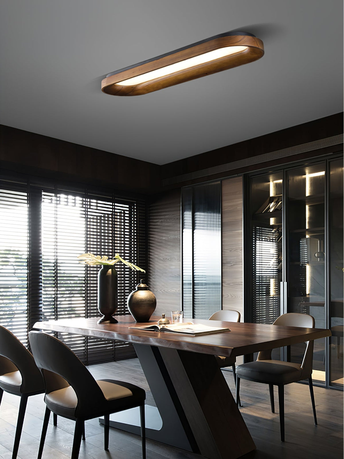 Zatalel lámpara de techo moderna minimalista con diseño de nube fluida en madera