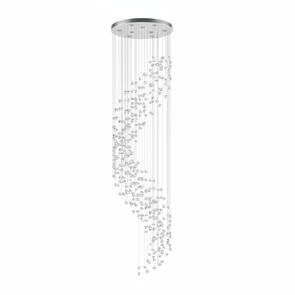OreStone Grand Quartz cristal lámpara de araña personalizable