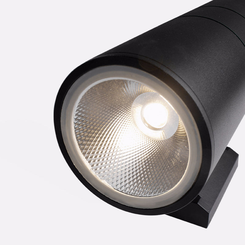Ray Moderno Doble Foco Metal/Vidrio Aplique de Pared Negro