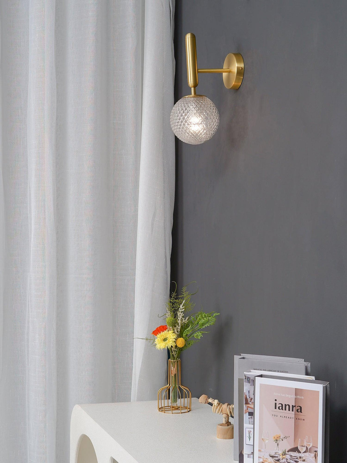 Culorara aplique de pared moderno minimalista de latón