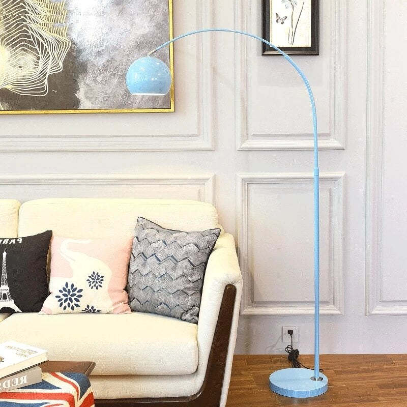 Mira Moderno Geométrico Metal LED Lámpara de Pie Amarillo/Negro/Azul