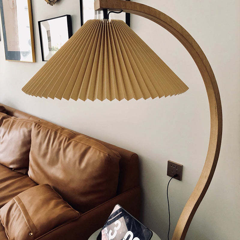 Muto Moderno Geométrico Metal LED Lámpara de Pie Blanco/Beige/Café