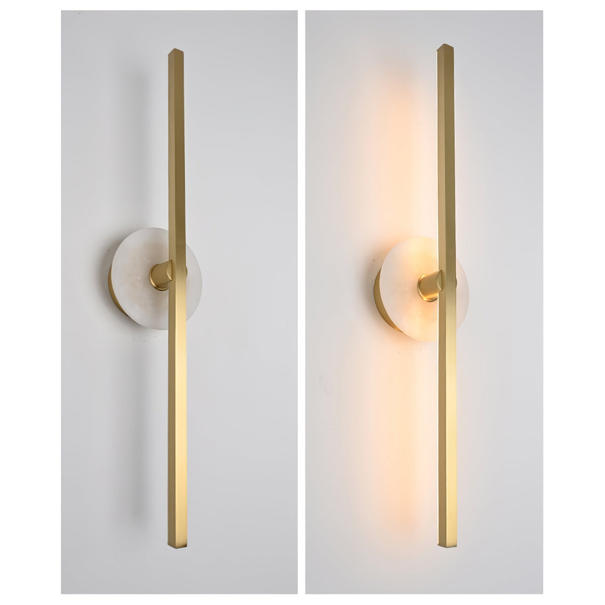 Albivine aplique de pared lineal en alabastro