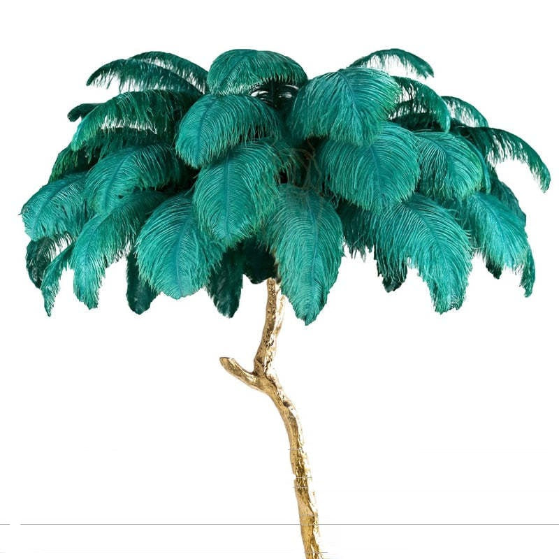 O'Moore Luxury Árbol Pluma/Resina Lámpara de Pie/Mesa