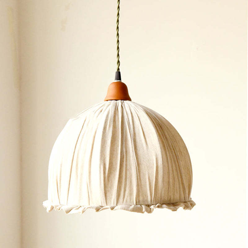 Nordic Lámpara Colgante Vintage Japonesa Tela Dormitorio
