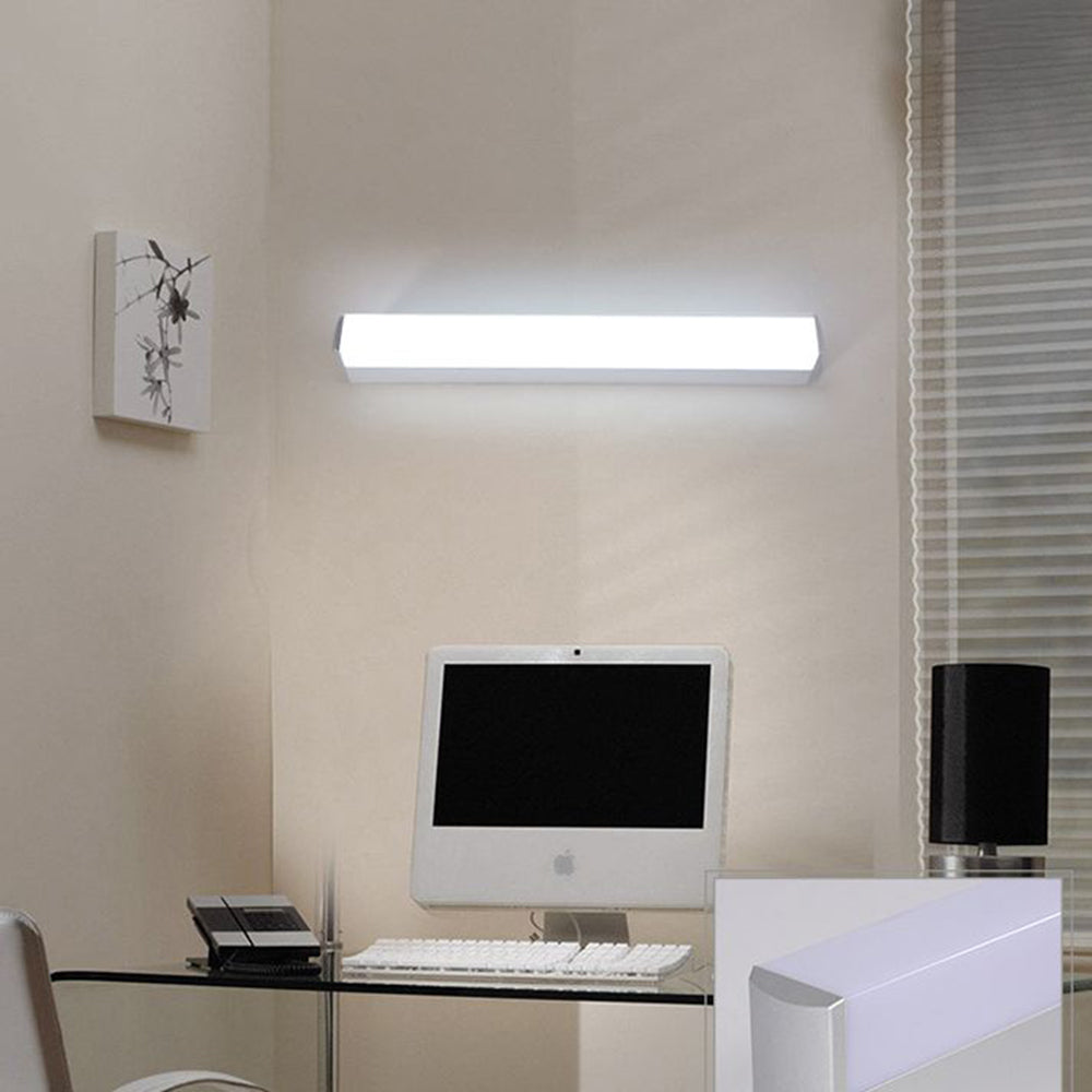 Arisha Minimalista Lineal Metal/Acrílico LED Aplique de Pared Blanco
