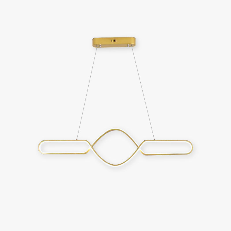 Arisha Minimalista Lineal Metal  Lámpara Colgante Negra/Dorada