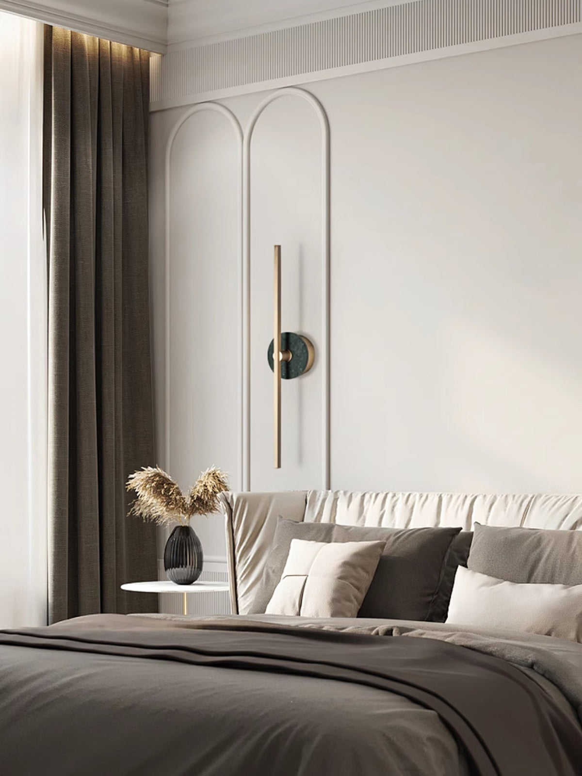 Albivine aplique de pared lineal en alabastro