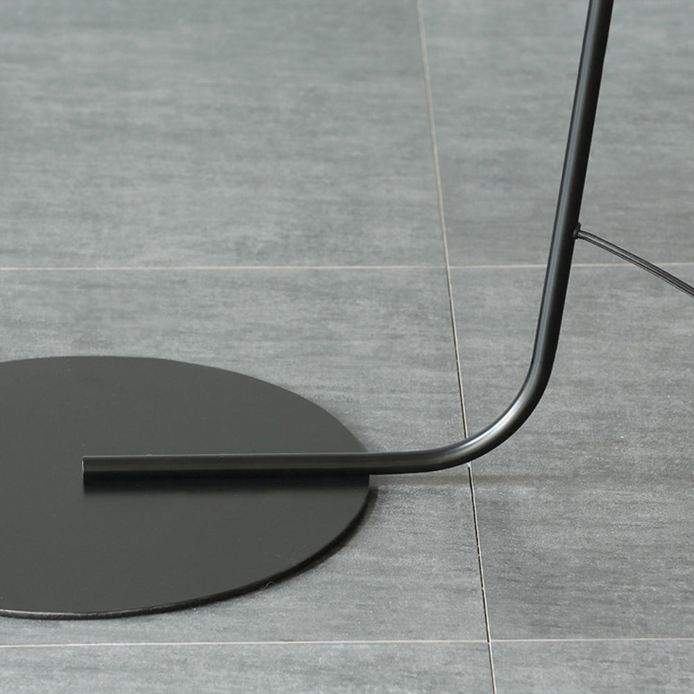 Mira Moderna Minimalista Metal/Tela Lámpara de Pie Negra