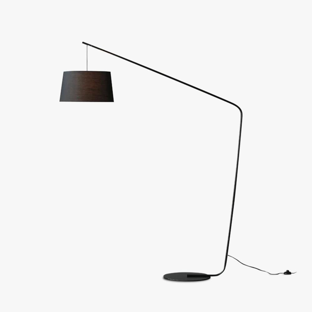 Mira Moderna Minimalista Metal/Tela Lámpara de Pie Negra