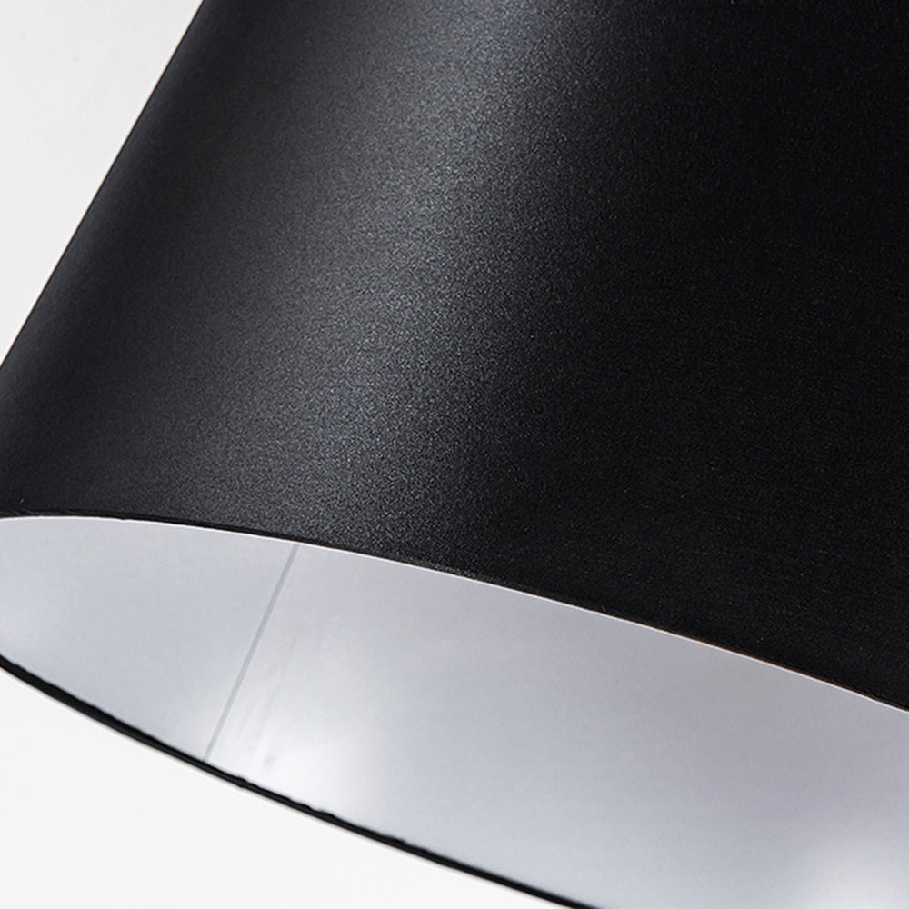 Mira Moderna Minimalista Metal/Tela Lámpara de Pie Negra