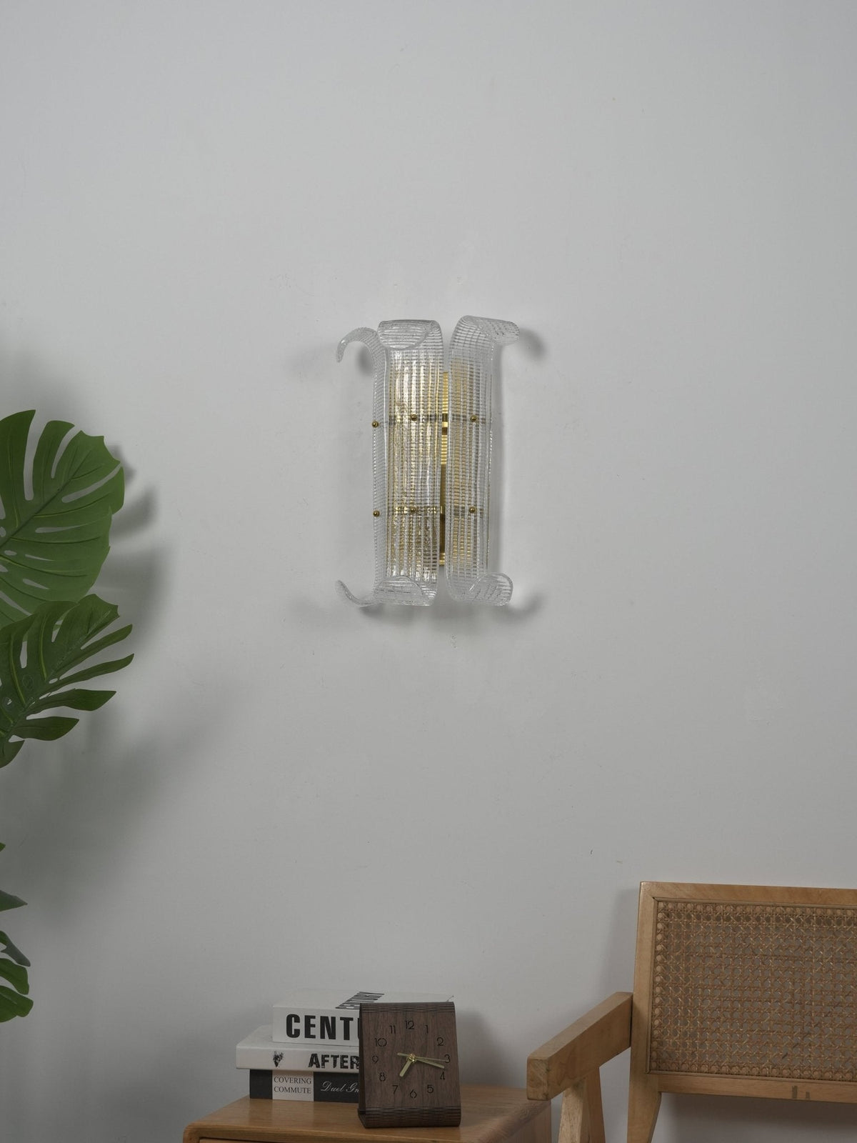 Dara aplique de pared de vidrio champagne lujoso