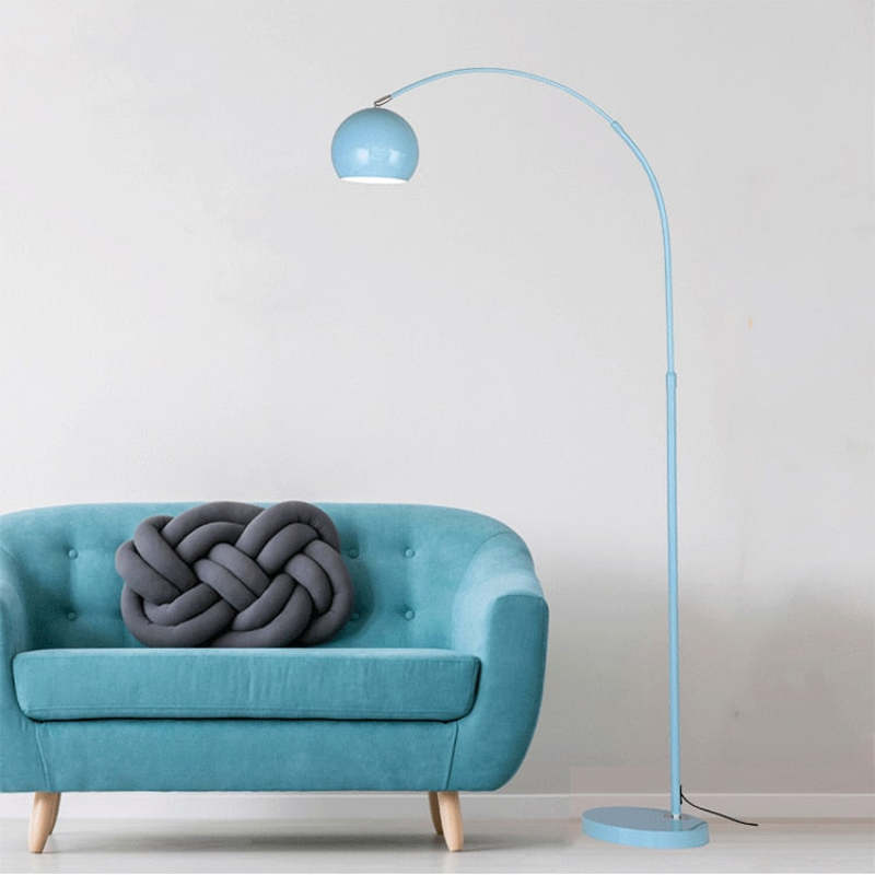 Mira Moderno Geométrico Metal LED Lámpara de Pie Amarillo/Negro/Azul