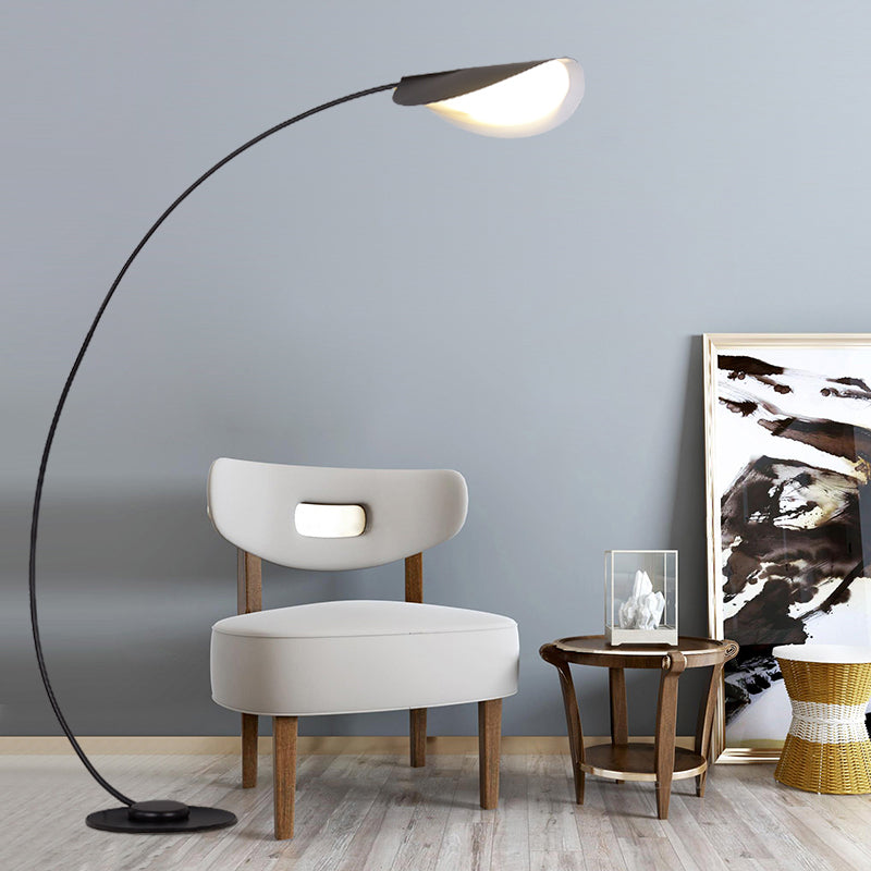 Mira Moderna Geométrica Metal LED Lámpara de Pie Negra