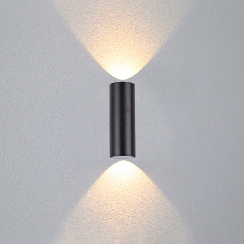 Ray Moderno Doble Foco Metal/Vidrio Aplique de Pared Negro