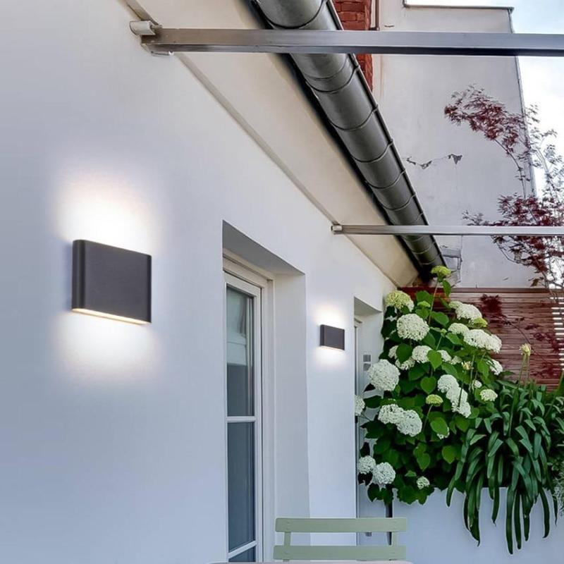 Ray Moderna LED Rectangular Metal/Acrílico Aplique de Pared Blanca/Negra