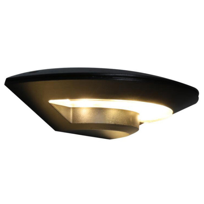 Ray Diseño Plato Metal Aplique de Pared Exterior Negro