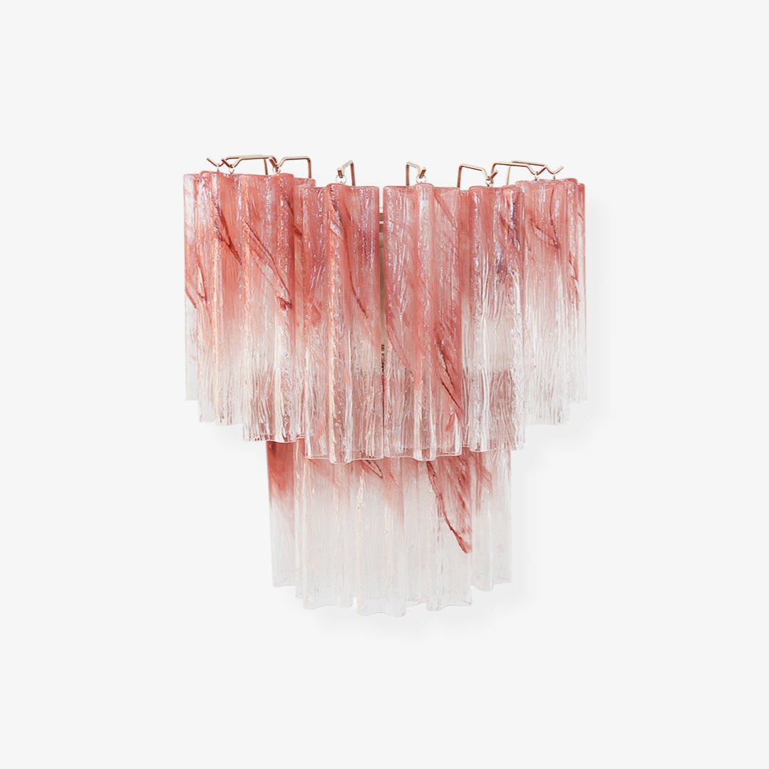Lioreeria aplique de pared Hojas de vidrio rosa efecto acuarela