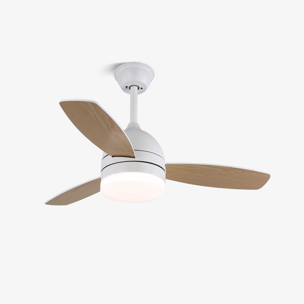 Selena ventilador de techo con luz minimalista de madera