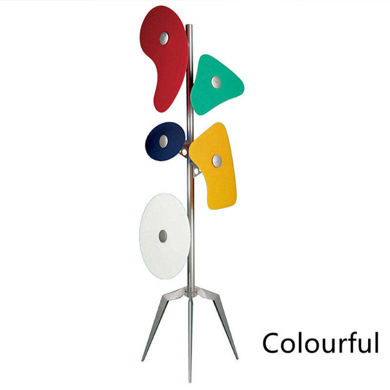 Mira Modern Geométrico Metal LED Lámpara de Pie Blanca