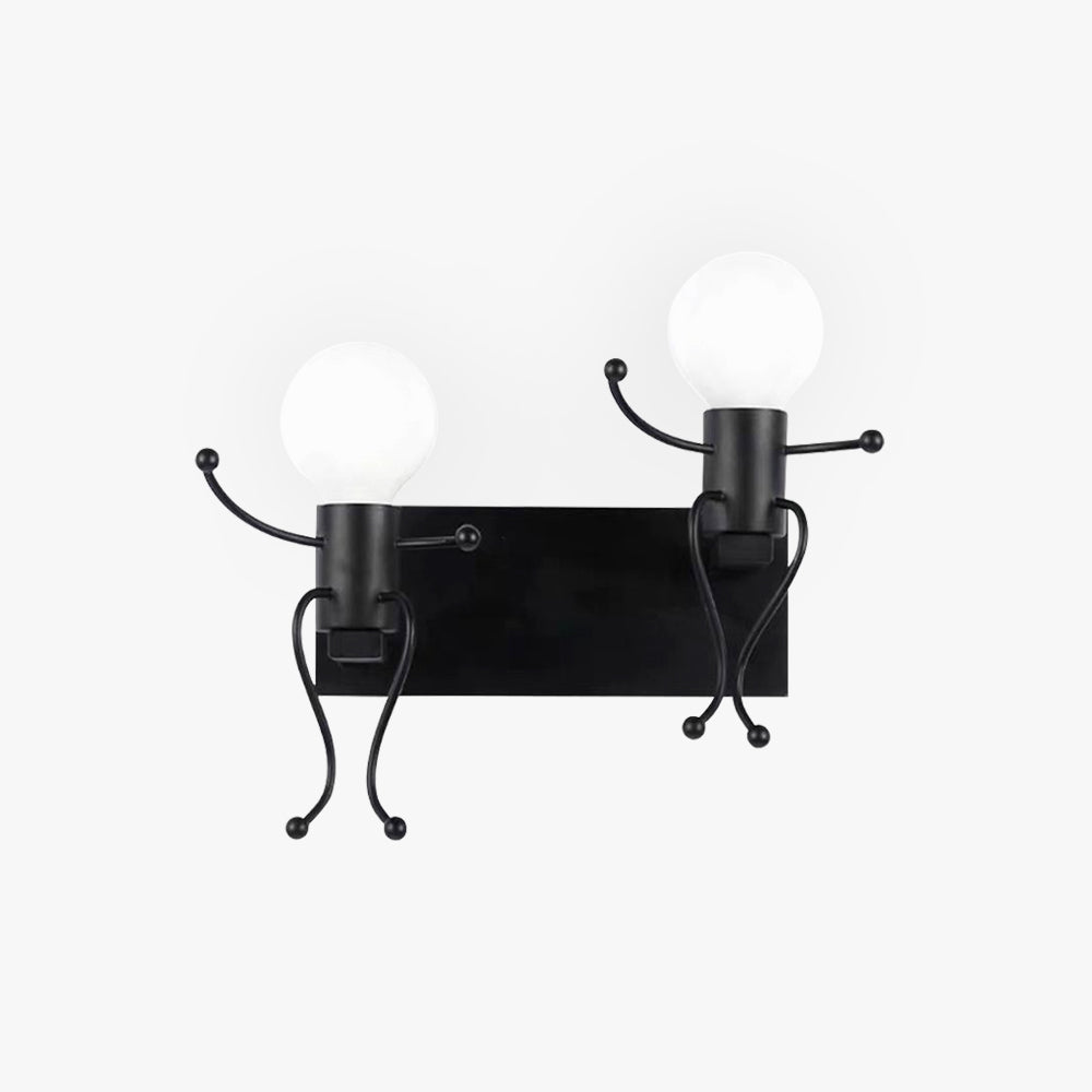 Luxo Lindo Metal LED Aplique de Pared Negro/Blanco