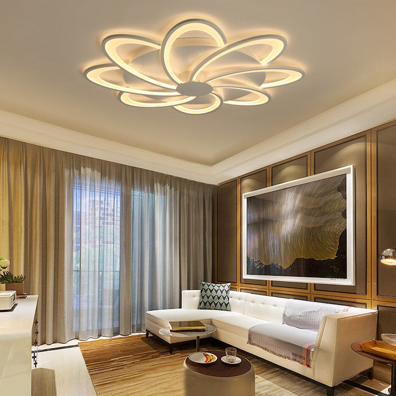 Arisha Decorativa Flor Metal Lámpara de Techo Blanca