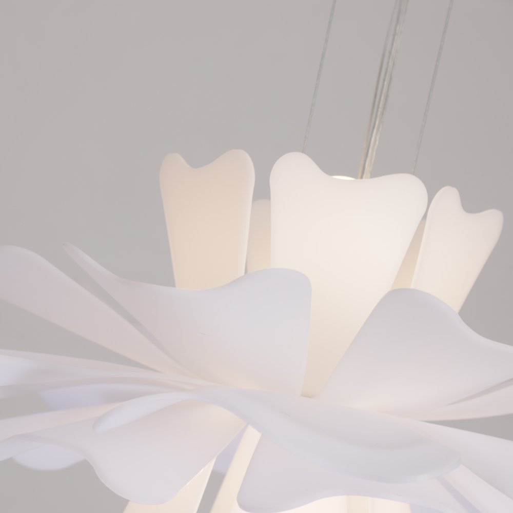 Arisha Diseño Flor Acrílico Lámpara Colgante Blanca