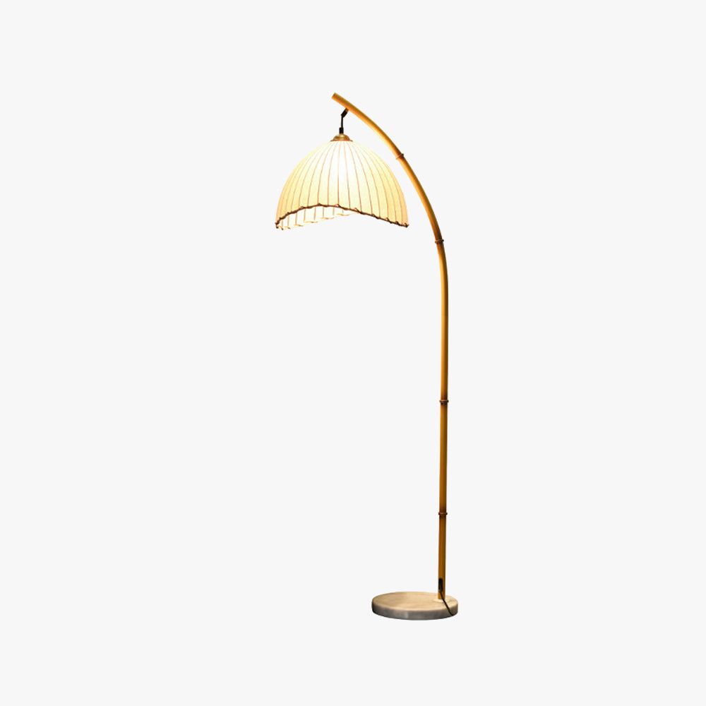 Muto Vintage Minimalista Metal/Tela LED Lámpara de Pie Beige