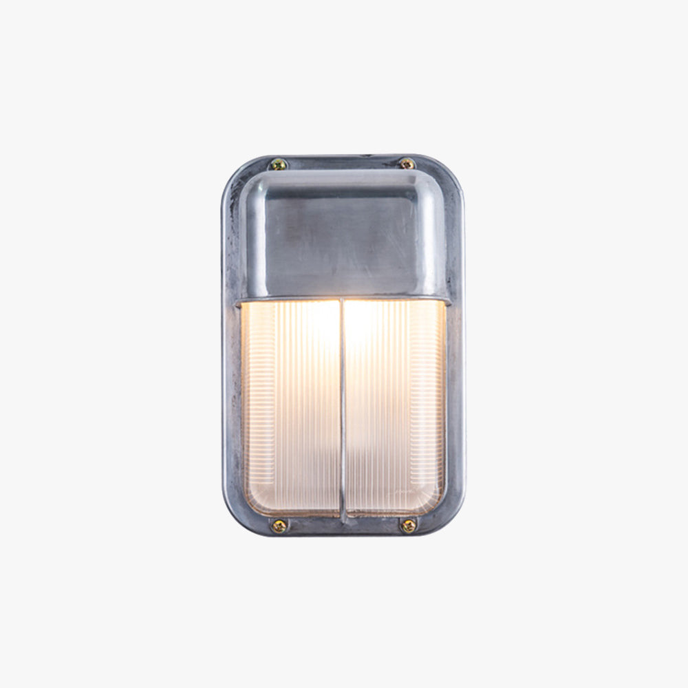 Ray Moderno Geométrico Metal LED Aplique de Pared Exterior Plata