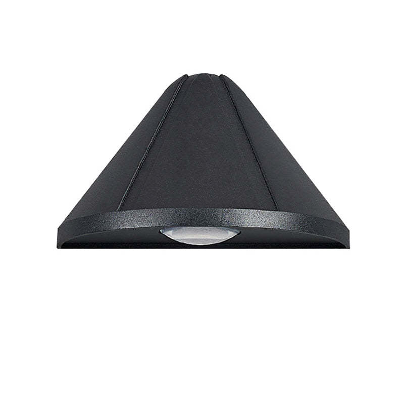 Ray Moderno Triángulo Metal/Acrílico Aplique de Pared Exterior Blanco
