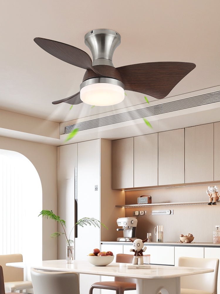 Aureon ventilador de techo con luz moderno de madera