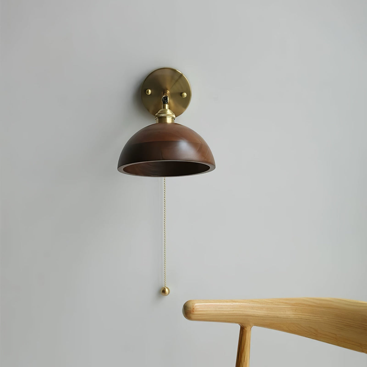 Rasen aplique de pared vintage de madera