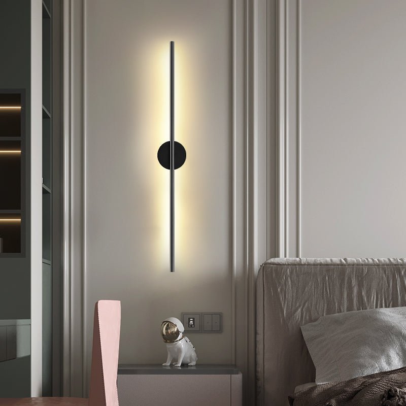 Nomk aplique de pared negro recargable lineal