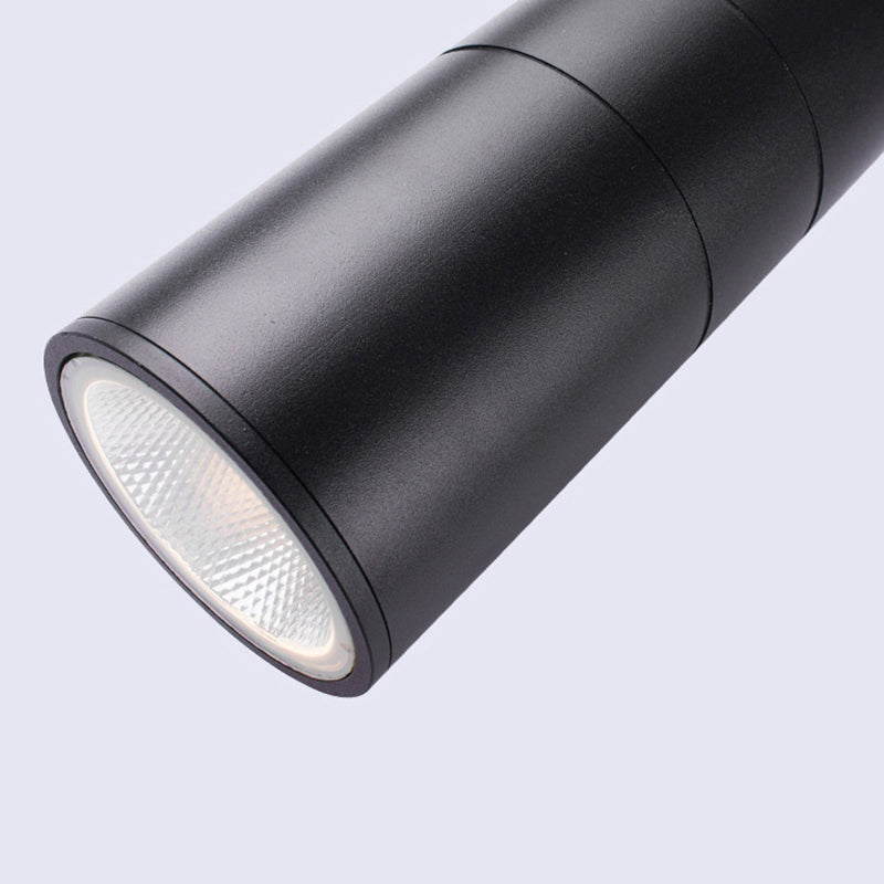 Ray Moderno Doble Foco Metal/Vidrio Aplique de Pared Negro